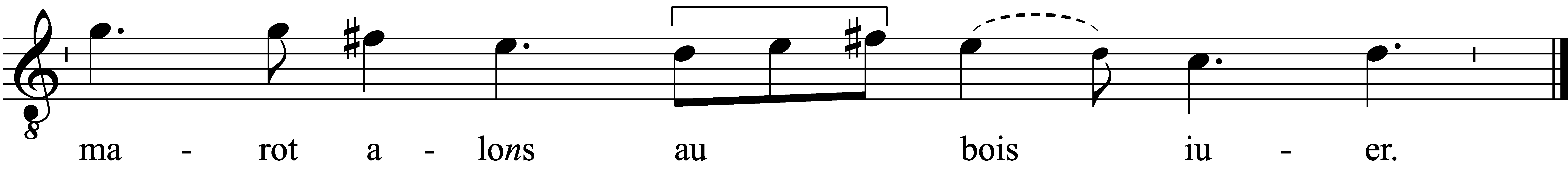 Refrain musical notation